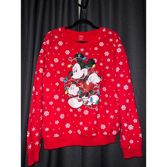 Ugly Christmas Sweater Xmas Sweatshirt Crewneck Size Medium Disney - Picture 1 of 3